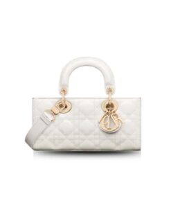 Dior Medium Lady D-Joy Bag White For Women 8,7in/22cm