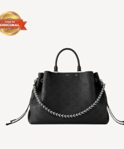 [True-to-ORIGINAL] Louis Vuitton Bella Tote Mahina Black For Women 12.6in/32cm LV M59200