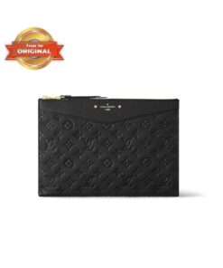 [True-to-ORIGINAL] Louis Vuitton Daily Pouch Wallet Black For Women 11.6in/29.5cm - M62937