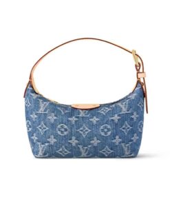 Louis Vuitton Hills Pochette Blue Denim For Women M82949 - 7.3 Inches / 18.5 Cm