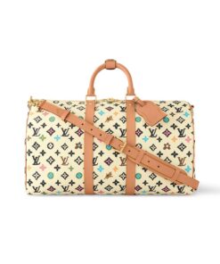 Louis Vuitton Keepall Bandoulière 45 Bag Beige For Men 17,7in/45cm M25233