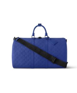 Louis Vuitton Keepall Bandoulière 50 Bag Blue For Men 19,7in/50cm M23141