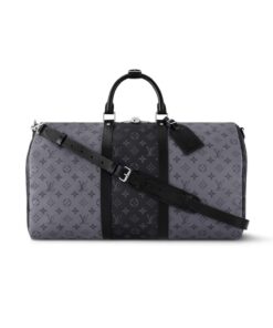 Louis Vuitton Keepall Bandoulière 50 Bag Grey For Men 19,7in/50cm M45392