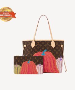 [True-to-ORIGINAL] Louis Vuitton LV x YK Neverfull MM Bag Brown For Women 12.2in/31cm M46468