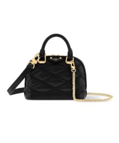 Louis Vuitton Nano Alma Black Bag For Women M83048- 7.1 Inches/ 18 Cm