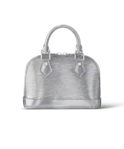 Louis Vuitton Nano Alma Silver Bag For Women M82682- 7.1 Inches / 18 cm