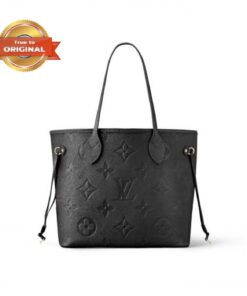 [True-to-ORIGINAL] Louis Vuitton Neverfull MM Tote Bag Black For Women 12.2in/31cm M45685
