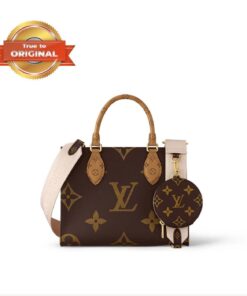 [True-to-ORIGINAL] Louis Vuitton OnTheGo PM Tote Bag Brown For Women 9.8in/25cmc