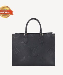 [True-to-ORIGINAL] Louis Vuitton Onthego MM Monogram Empreinte Tote Bag Black For Women 35cm LV M45595