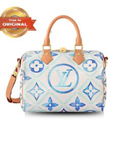 [True-to-ORIGINAL] Louis Vuitton Speedy Bandouliere 25 Bag Blue For Women 9.8in/25cm M11264