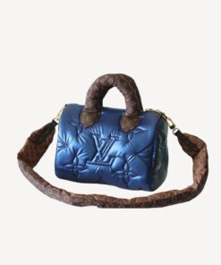 Louis Vuitton Speedy Bandouliere 25 Bag Blue For Women 9.8n/25cm