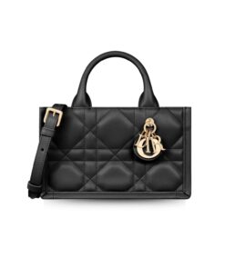 Dior Mini Dior Book Tote Black For Women 8.5 Inches/ 21.5 Cm S5573OWHP_M900