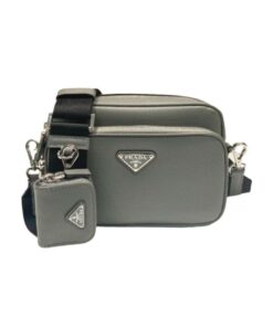 Prada Brique Saffiano Bag Grey For Women 7.9in/20cm