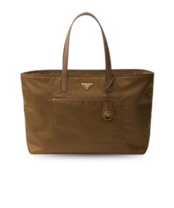 Prada Re-Edition 1978 Large Re-Nylon And Saffiano Tote Bag Beige For Women 16.9 Inches/ 43 Cm 1BG527_R064_F0594_V_OOO