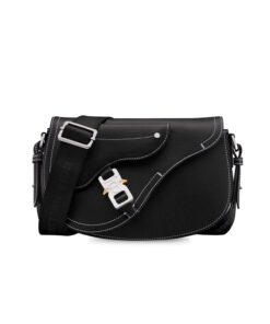 Dior Saddle Messenger Bag Black For Men 9.5 Inches/ 24 Cm 1ADPO325YKK_H00N