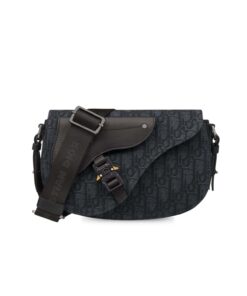 Dior Saddle Messenger Bag Black For Men 9.5 Inches/ 24 Cm 1ADPO325YKY_H03E