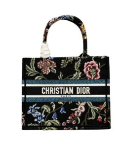 Christian Dior Small Dior Tote Bag Black For Women 10.5 in/ 26.5cm
