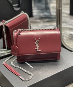 Saint Laurent Sunset Medium Chain Bag Red For Women? 8.6in/22cm