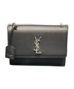 Saint Laurent Sunset Medium Chain Bag Black For Women 8.6in/22cm 442906D420W1000