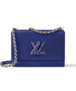 Louis Vuitton Twist MM Bag Blue For Women M23271- 23 Cm/ 9 Inches