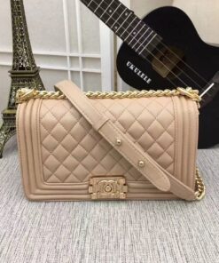 Chanel Medium Classic Handbag Yellowish Brown For Women, Women's HandBag, Shoulder And Crossbody Bags 9.8in/25cm A67086