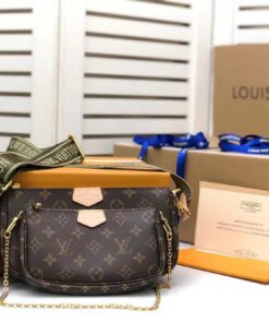 Louis Vuitton Multi Pochette Accessoires Monogram Canvas Khaki For Women, Women's Handbags, Shoulder And Crossbody Bags 9.4in/24cm LV M44813