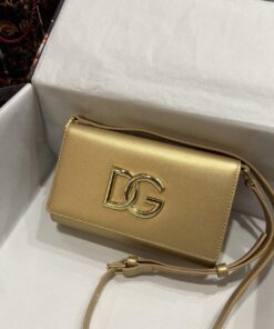 Dolce Gabbana 3.5 Clutch Gold For Women 8.3in/21cm DG