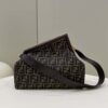 Fendi First Large Brown Canvas For Women, Women's HandBags, Shoulder And Crossbody Bags 12.8in/32.5cm FF 8BP129