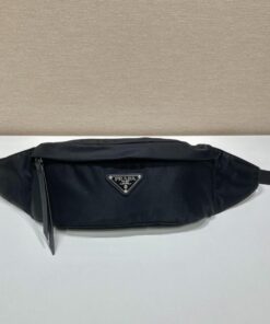 Prada Re-Nylon And Saffiano Belt Bag Black For Women, Women's Bags 10.2in/26cm 2VL034_2DMG_F0002_V_OOO