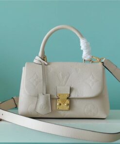 Louis Vuitton Madeleine BB Monogram Empreinte Creme Beige For Women, Women's Handbags, Shoulder and Crossbody Bags 9.4in/24cm LV M46008