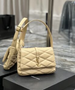 Saint Laurent Le 57 Hobo Shoulder Bag Beige For Women, Women's Bags 9.8in/25cm YSL