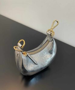 Fendi Nano Fendigraphy Silver For Women, Women's Handbags 6.7in/17cm FF 7AS089AISPF1HIC