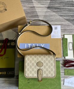 Gucci Mini Shoulder Bag With Interlocking G Beige For Women, Women's Bags 7.9in/20cm GG 671620 UULBT 9683