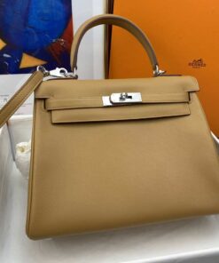 Hermes Kelly 28 Evercolor Gold Bag For Women, Women's Handbags, Shoulder Bags 11in/28cm