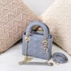Christian Dior Mini Lady Dior Bag Blue For Women 6.5in/17cm CD M0505SLOI