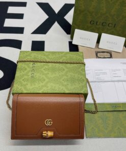 Gucci Diana Mini Bag With Bamboo Brown For Women, Women's Bags 7.5in/19cm GG