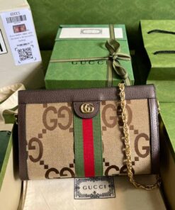 Gucci Ophidia Jumbo GG Small Shoulder Bag Brown For Women, Women's Bags 10.2in/26cm GG 503877 UKMIG 2570