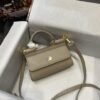 Dolce Gabbana Small Sicily Bag In Dauphine Beige For Women 7.5in/19cm DG