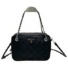 Prada Chain 2way Bag Black For Women 8.6 in / 22 cm