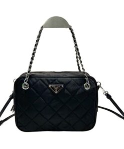 Prada Chain 2way Bag Black For Women 8.6 in / 22 cm
