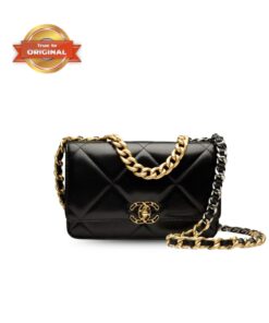 [True-to-ORIGINAL] Chanel 19 Wallet On Chain Black For Women 19cm/7.5in AP3267 B04852 94305