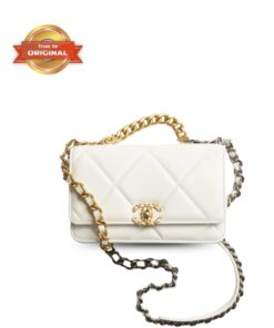 [True-to-ORIGINAL] Chanel 19 Wallet On Chain White For Women 19cm/7.5in AP3267 B04852 10601
