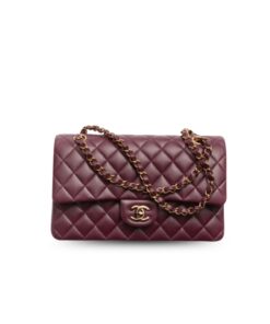 Chanel Classic 11.12 Handbag Dark Burgundy 10in/25.5cm For Women A01112-B17625-NZG79