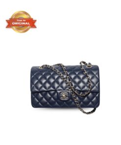 [True-to-ORIGINAL] Chanel Classic 11.12 Handbag Navy Blue For Women 9.9in/25.5cm A01112 Y04059 NL300