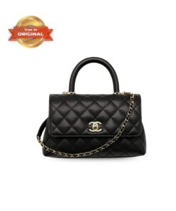 [True-to-ORIGINAL] Chanel Large Flap Bag With Top Handle Black For Women 24cm/9.4in A92990 B05061 94305