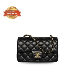 [True-to-ORIGINAL] Chanel Mini Classic Handbag Black For Women 7.8in/20cm A69900 Y04059 94305