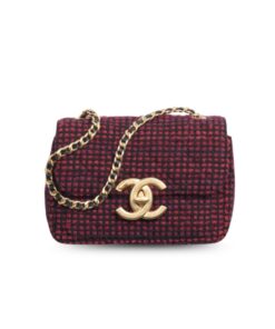 Chanel Mini Flap Bag Burgundy For Women 7.5in/19cm AS5026-B17635-NZH09