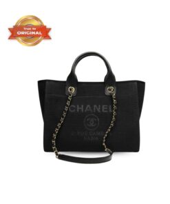 [True-to-ORIGINAL] Chanel Small Shopping Bag Black For Women 15.2in/39cm AS3257 B08435 94305