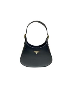 Prada Cleo Brushed Shoulder Bag In Black For Women10.6 in / 27 cm