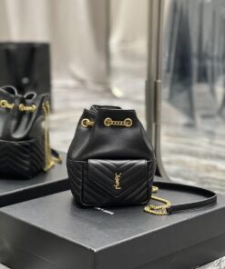 Saint Laurent JOE Mini Backpack Black For Women, Women's Bags 7.5in/19cm YSL 7016311EL071000